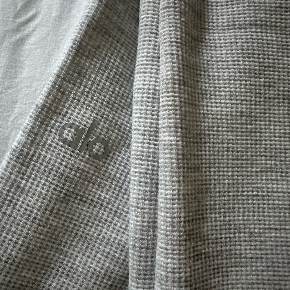 ALO matching grey waffle knit set